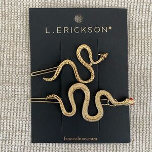 L. Erickson Gold Snake Hair Pins